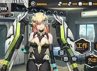 AI Aino machine girl training with big cocks part 18