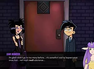 in danny phantom redux, goth cheerleader gives handjob