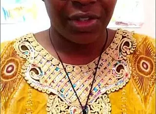 ebony milf rates her pussy while having sex on sofa