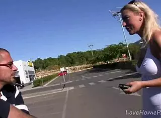 pretty blonde milf craves outdoor ass action