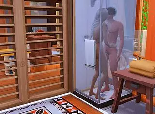 Stepson fucks stepmom's ass while stepfather watches