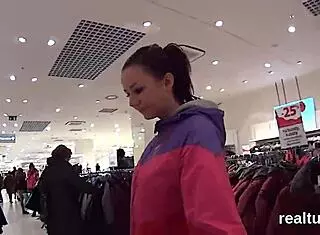 Fantastic Czech Nympho Tempted in Shopping Centre and Banged in POV