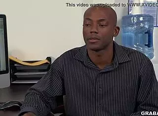The HR Meeting On GrabAss Turns Into Gay Interracial Office Sex