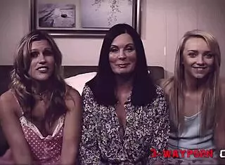 Step-Mom Boldly Teaches Lesbian Sex In Intense 3-Way Pussy Licking And Fingering Session.