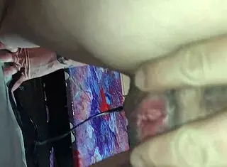 Naked wife painting while sucking monster cock