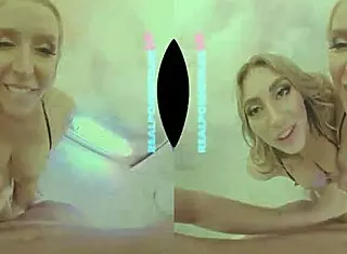 big tit babes kayley gunner & vanessa cage tag-team your big cock