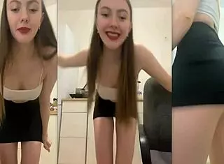 sexy girl performs dance show on webcam