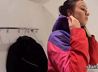 Czech nympho seduced in shop, gets POV plowing.