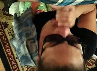 latina ex girlfriend gives nasty blowjob creampie