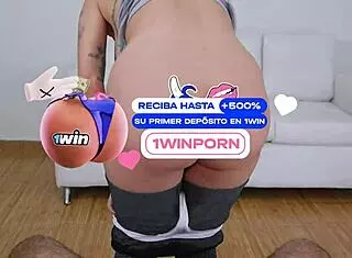 Latina couple fucks without condom