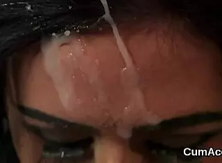 Foxy kitten swallows cumshot!