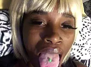 BBW uses dildo for smother fun