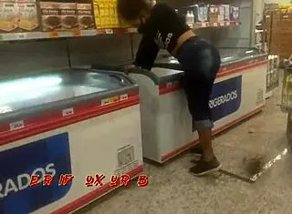 Doing SHOPPING in public outdoor area!