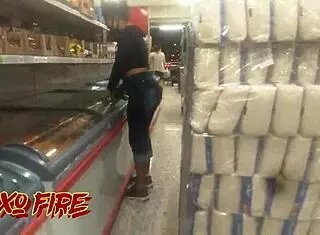 Doing SHOPPING in public outdoor area!