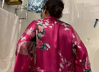 anna, show me that big reveal in your robe? mature latina dancing sexy for me