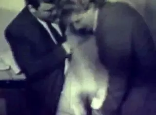 vintage hairy trio in steamy action