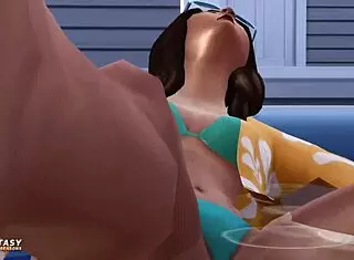 Hot day with Zoe Patel in The Sims 4. 😊