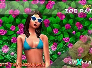 Hot day with Zoe Patel in The Sims 4. 😊
