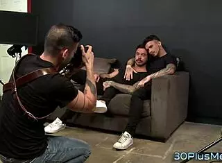 Gay Bears Engage in Threesome Fucking with Blowjobs and Cumshots