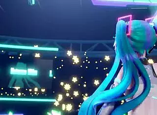 Miku performs deepthroat concert with BBC.