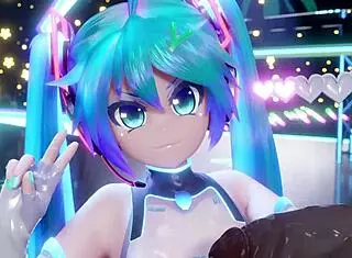 Miku performs deepthroat concert with BBC.