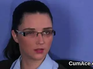 frisky bombshell swallows cum in bukkake blowbang