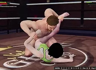 Natalia Fights Ethan in 3D Anal