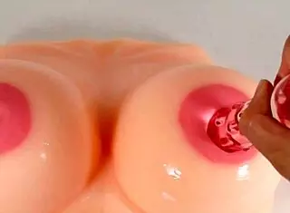 Check out this sunken nipples nipple fuck toy