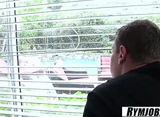 stacy jay in bikini gives rimjob outdoor, making her cum hard with big cock 😍