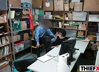 Penelope Reed, the teen thief, gets her ass fucked in the garage!