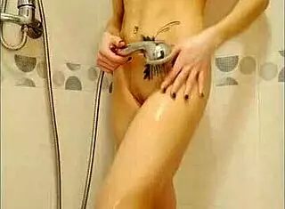 i watch cute bitch masturbating with dildo in shower