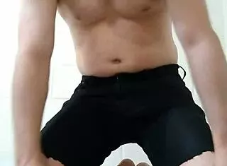 Twinks make daddy piss during jerking off session 😜