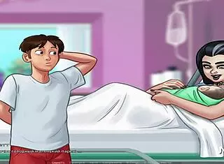 summertime saga character gets sucked off in game scene