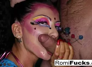 Romi Rain intensely sucks fat cock in hardcore action with big tits and ass