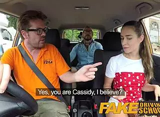 British Learners Secretly Fuck Instructors Car During Fake Driving Lesson