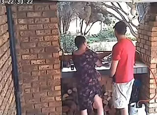 i'm shocked, my mature 42 year old wife was caught fucking a young 18 year old in homemade outdoor sex