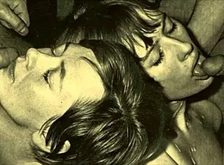 Vintage English Girls Engage In Hairy Group Activities