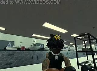 Fucking a hot black nun in Roblox 😈