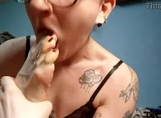 sloppy sensual foot sucking.
