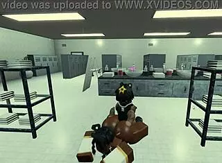 Fucking a hot black nun in Roblox 😈