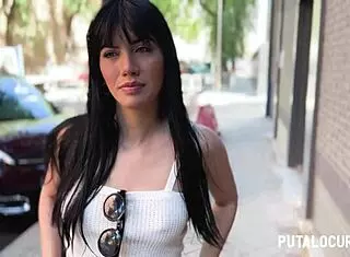 cute latina brunette caught blowing daddy's cock by venezuelan exit