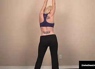 cougar charlee chase sucks hubby's cock hard.