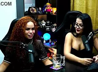 Tattooed Emy is so horny in the shack, podcast reveals her intense desire in sheer red.