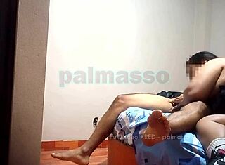 Esposa latina madura de lingerie leva foda no cu por jovem, voyeur grava facial