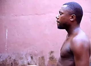 Enjoying Outdoor Bath In Local Shower