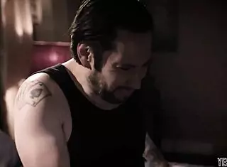 Wife And Mistress Get Rough On Hubby In This Intriguing Scene.