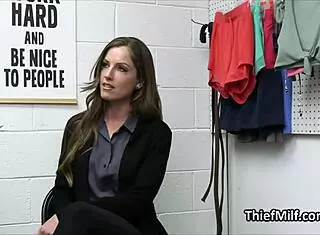 big dick slides up milf's ass in backoffice, hardcore reality with monster cock