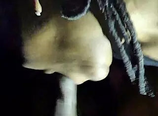 bbc dick sucking sloppy in car!