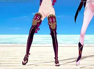 Genshin Impact MMD: Rosaria, Kuki, and Shinobu in Rockabye