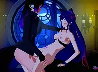 i had some fun playtime in the mansion with anime characters